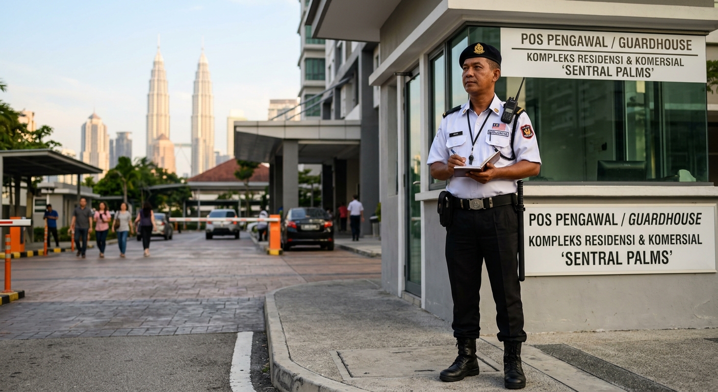 Professional security personnel on duty